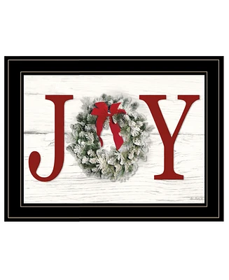 Trendy Decor 4U Christmas Joy by Lori Deiter, Ready to hang Framed Print, Black Frame, 21" x 15"