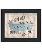 Trendy Decor 4U Bathroom Humor by Debbie DeWitt, Ready to hang Framed Print, Black Frame, 19" x 15"