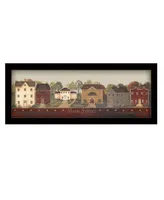 Trendy Decor 4U Main Street By Pam Britton, Printed Wall Art, Ready to hang, Black Frame, 20" x 8"