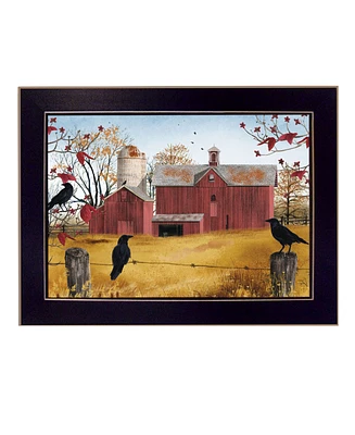Trendy Decor 4U Autumn Gold By Billy Jacobs, Printed Wall Art, Ready to hang, Black Frame, 14" x 10"