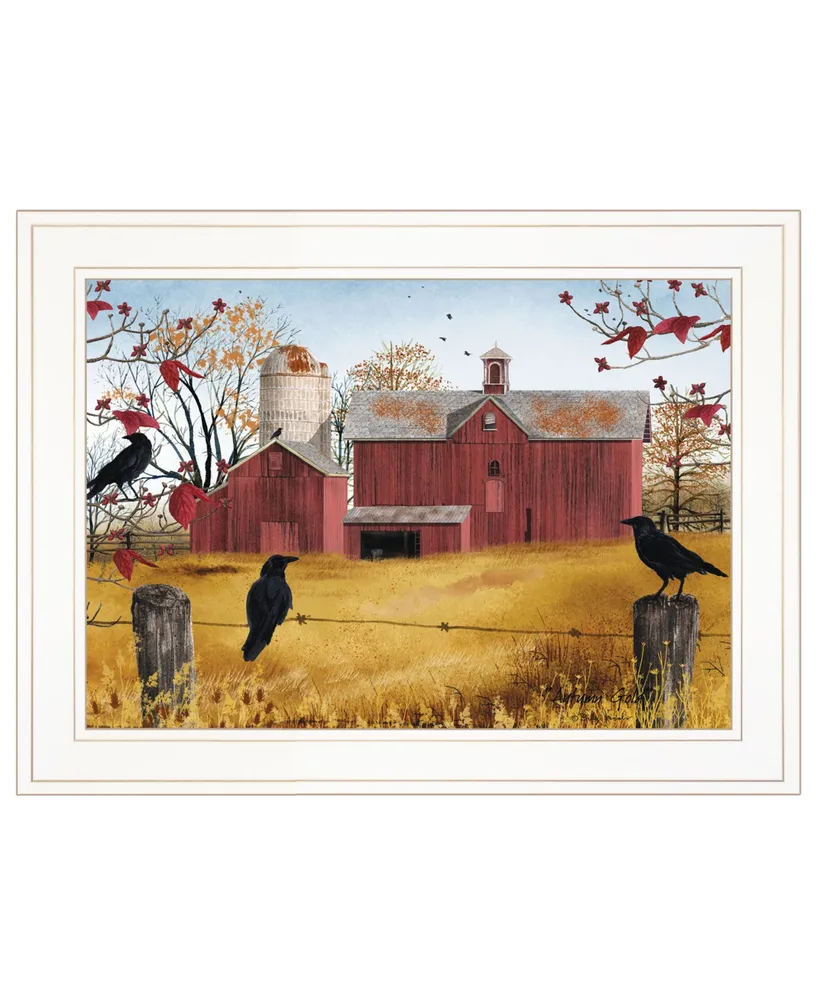 Trendy Decor 4U Autumn Gold by Billy Jacobs, Ready to hang Framed Print, White Frame, 19" x 15"