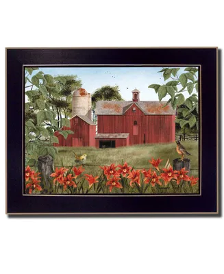 Trendy Decor 4U Summer Days By Billy Jacobs, Printed Wall Art, Ready to hang, Black Frame, 18" x 14"