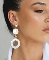 Ettika Soft Focus Resin Circle Drop Earrings