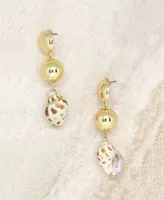 Ettika Conch Shell Drop Earrings
