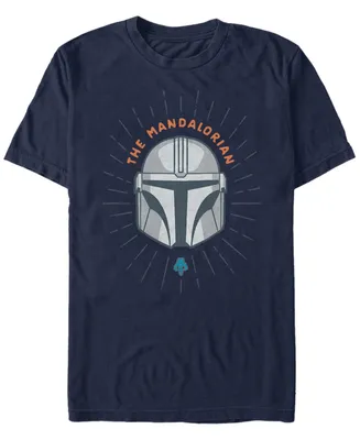 Star Wars Men's Mandalorian Simple Helmet Logo T-shirt