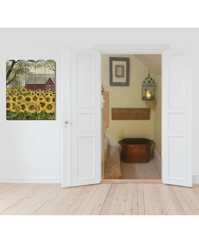 Trendy Decor 4U Sunshine by Billy Jacobs, Printed Wall Art on a Wood Picket Fence, 16" x 20"