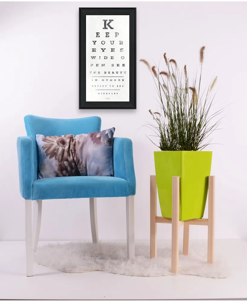 Trendy Decor 4U Eye Chart Ii by Marla Rae, Ready to hang Framed Print, Black Frame, 15" x 27"