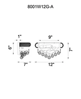 Cwi Lighting Empire 2 Light Wall Sconce