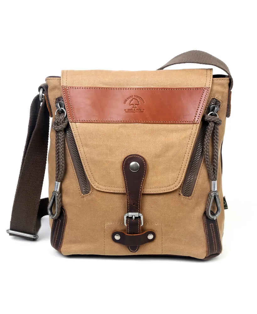 Tsd Brand Hidden Woods Canvas Traveler Crossbody Bag