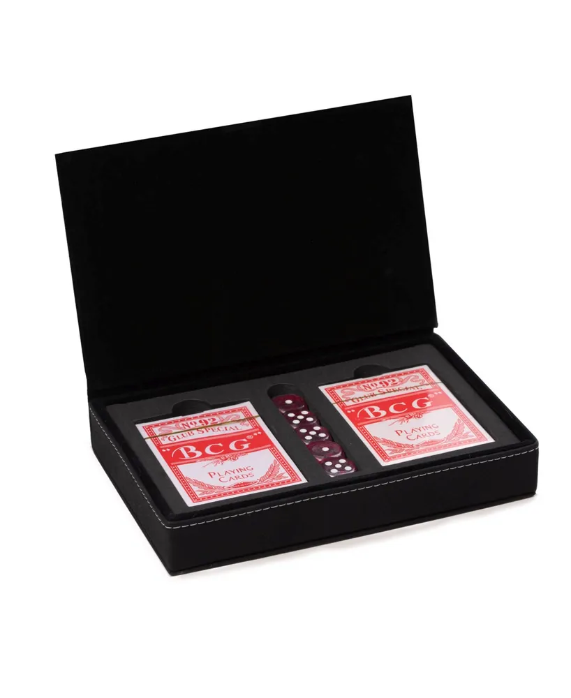 Bey-Berk Game Case with Two Decks of Playing Cards and 5 Poker Dice