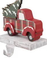 Glitzhome 5.12" H Wooden Truck Stocking Holder