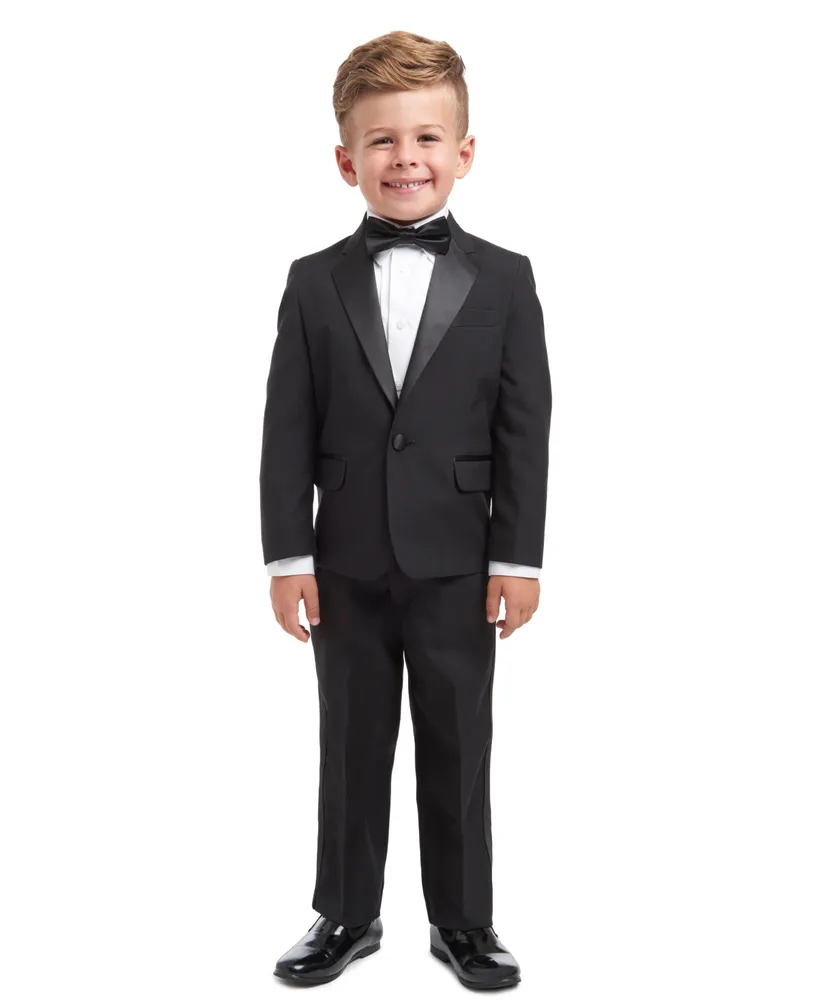 Nautica 4-Piece Tuxedo Suit, Shirt & Bowtie, Little Boys