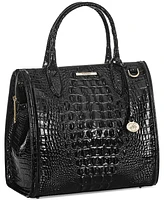 Brahmin Caroline Melbourne Embossed Leather Satchel