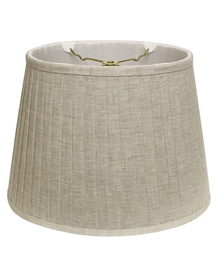 Cloth&Wire Slant Linen Oval Side Pleat Softback Lampshade with Washer Fitter