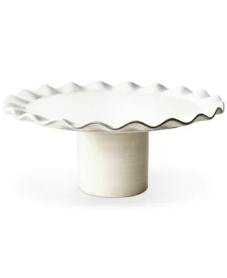 Coton Colors by Laura Johnson Signature White Ruffle Cake Stand