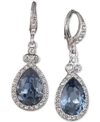 Givenchy Pave & Colored Stone Drop Earrings