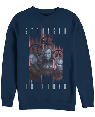 Marvel Men's Avengers Endgame Stronger Together Panel Portraits, Crewneck Fleece