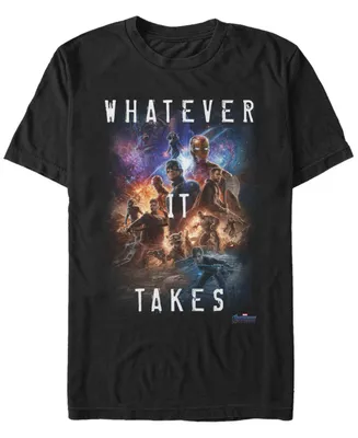 Marvel Men's Avengers Endgame Whatever It Takes Galaxy Poster, Short Sleeve T-shirt