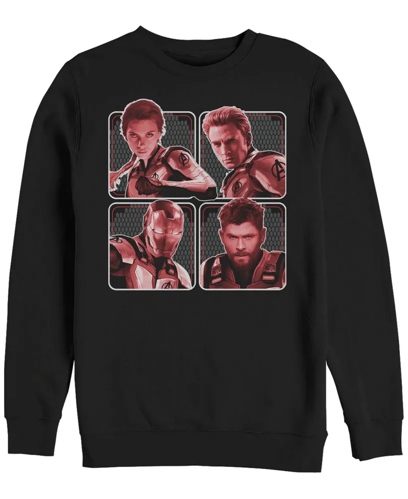 Marvel Men's Avengers Endgame Hero Box Up, Crewneck Fleece