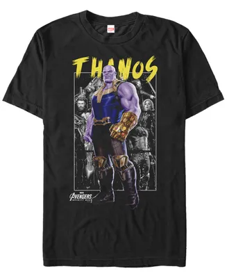 Marvel Men's Avengers Infinity War Thanos Portrait, Short Sleeve T-shirt