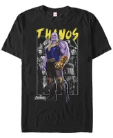 Marvel Men's Avengers Infinity War Thanos Portrait, Short Sleeve T-shirt