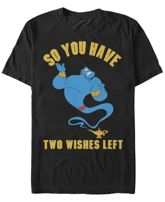 Disney Men's Aladdin Genie So You Have Two Wishes Left, Short Sleeve T-Shirt