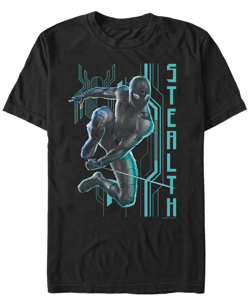 Marvel Men's Spider-Man Far From Home Stealth Suit Jump, Short Sleeve T-shirt