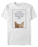 Marvel Men's Captain the Cat Doesn't Like You, Short Sleeve T-shirt