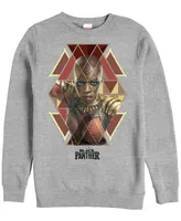 Marvel Men's Black Panther Okoye Geometric Portrait, Crewneck Fleece