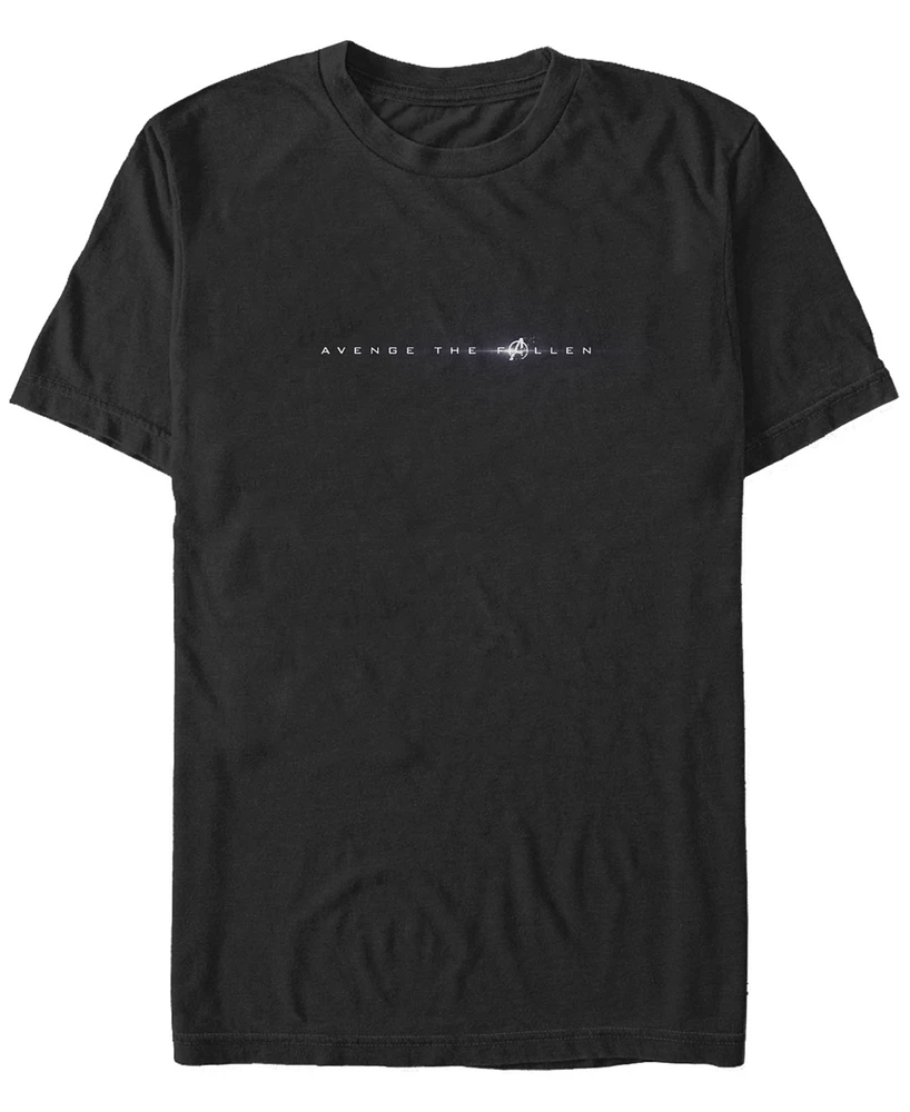 Marvel Men's Avengers Endgame Avenge the Fallen Text Logo, Short Sleeve T-shirt