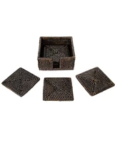 Artifacts Rattan Square Coasters - 7 Piece Set