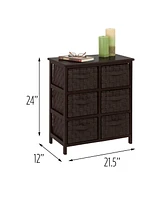 Honey Can Do Woven Strap 6-Drawer Chest