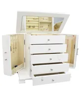 Pko Inc Wooden Jewelry Box, White