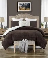 Exquisite Plush Faux Fur Sherpa Reversible Comforter Set