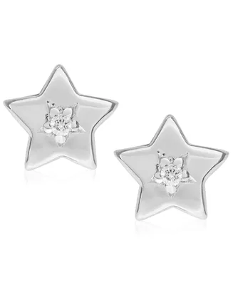 My Very Own Diamond Children's Diamond Accent Star Stud Earrings in Sterling Silver