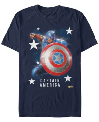 Marvel Men's Captain America Super Shield, Short Sleeve T-Shirt