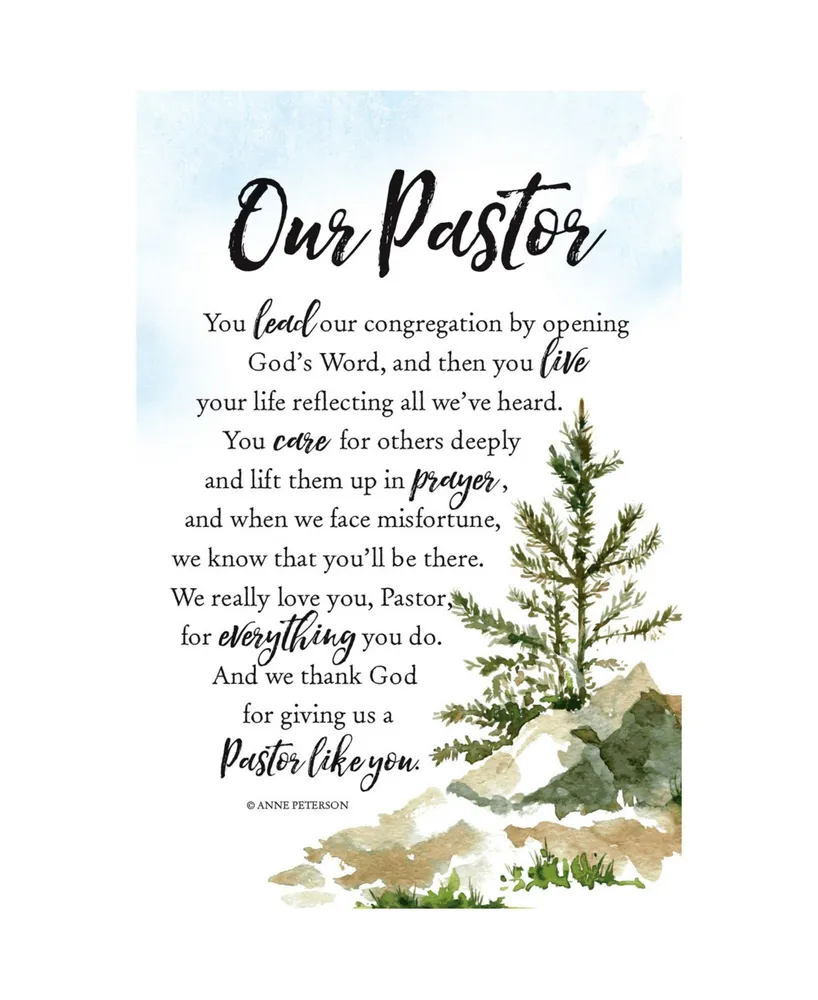 Dexsa Our Pastor Woodland Grace Series Wood Plaque with Easel, 6" x 9"