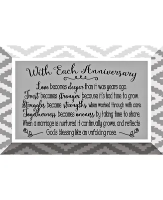 Dexsa with Each Anniversary Glass Plaque with Easel, 6" x 4"