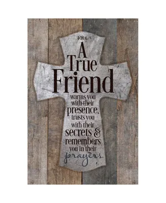 Dexsa a True Friend Warms You New Horizons Wood Plaque, 6" x 9"