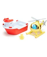 Green Toys Rescue Boat Helicopter