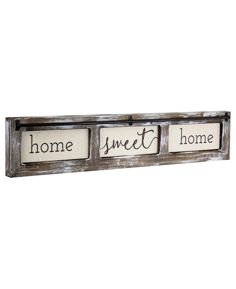 American Art Decor Home Sweet Home Rustic Wood Canvas Sign
