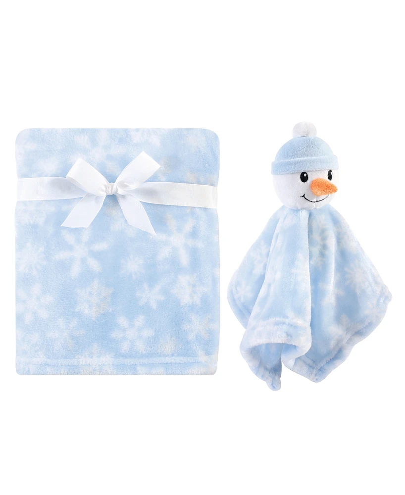 Hudson Baby Plush Blanket with Security Blanket