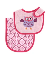 Luvable Friends Baby Boy Bib and Burp Cloth Set 2pc, Blue, One Size