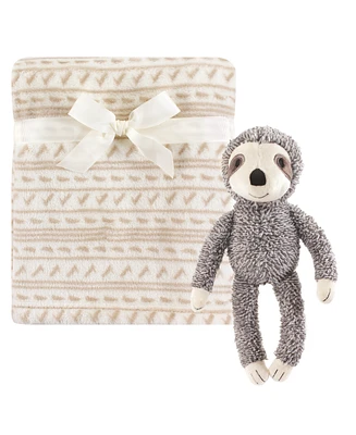 Hudson Baby Infant Plush Blanket with Toy