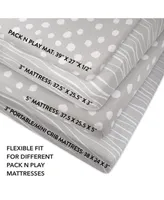 Ely's & Co. Pack N Play Portable Crib Sheet Set 2 Pack