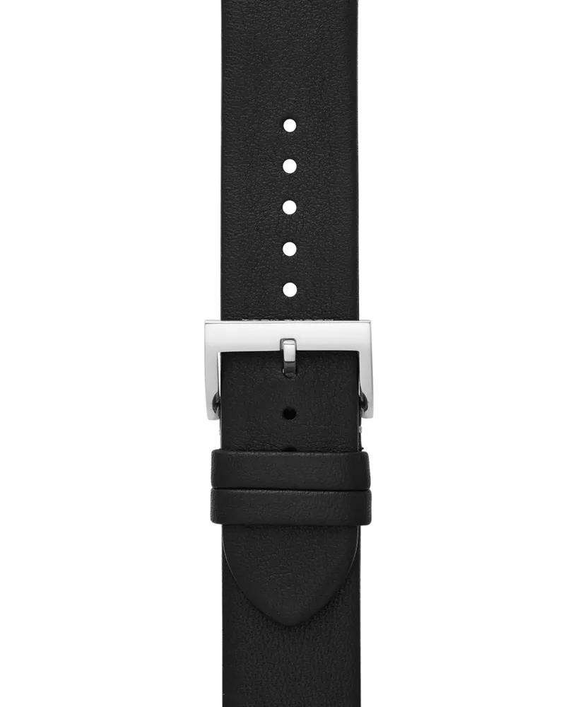 Tory Burch Women's McGraw Black Band For Apple Watch Leather Strap 38 mm/40mm