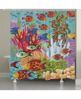 Laural Home Fish in the Hood Shower Curtain