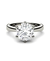 Moissanite Solitaire Engagement Ring 3-1/10 ct. t.w. Diamond Equivalent 14k White or Yellow Gold