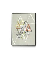 Giant Art 20" x 16" Stamped Triangles Ii Art Block Framed Canvas