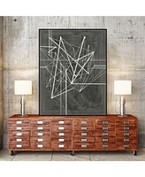 Giant Art 40" x 30" Vertices I Art Block Framed Canvas